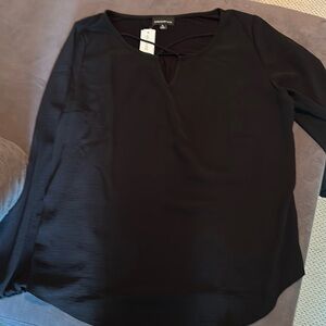Long sleeve black blouse